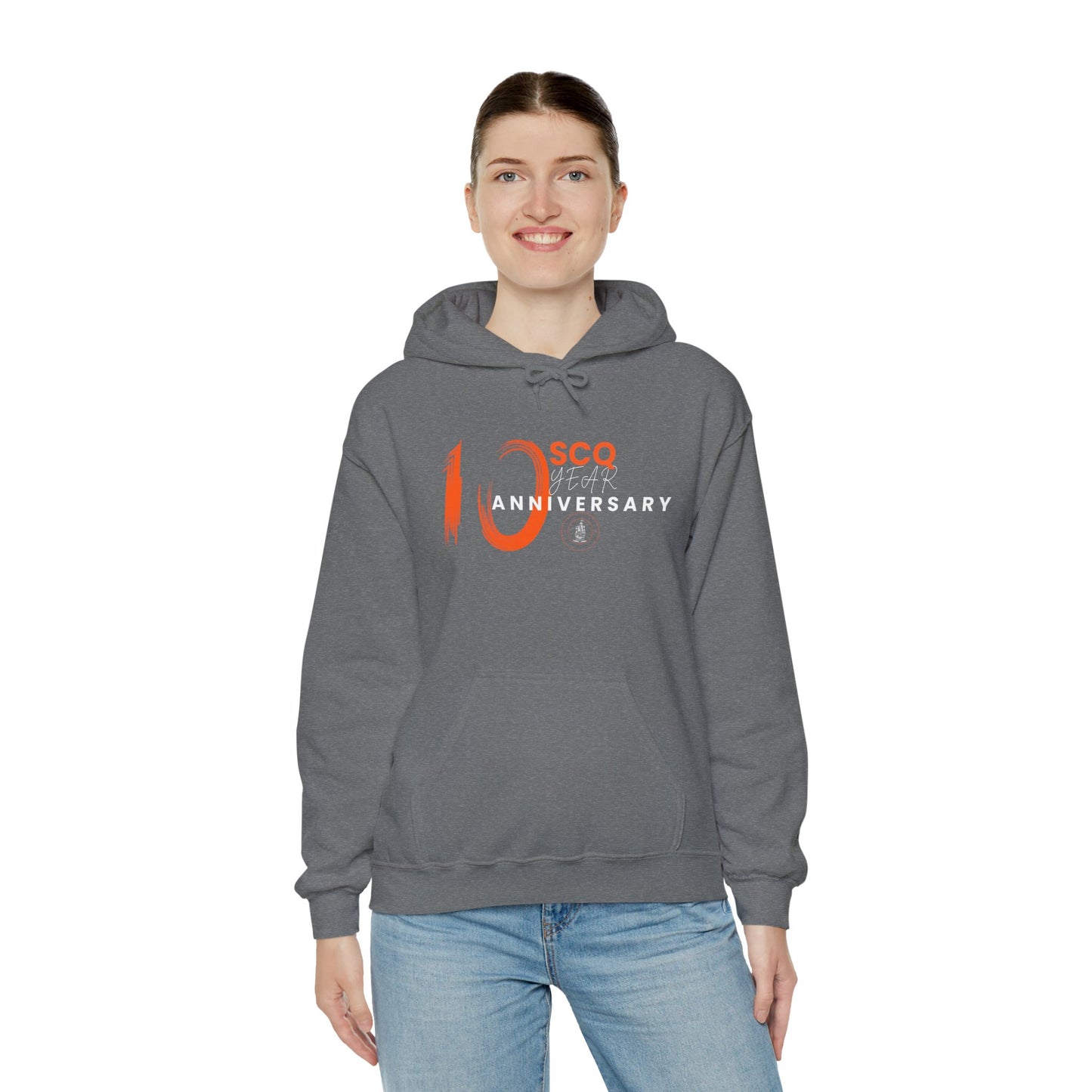 SCQ 10th Anniversary Unisex Hooded Sweatshirt - Light Letters