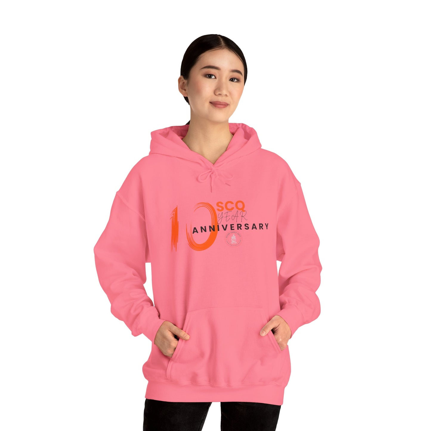 SCQ 10th Anniversary Unisex Hooded Sweatshirt - dark print