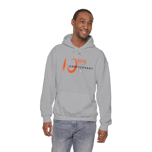 SCQ 10th Anniversary Unisex Hooded Sweatshirt - dark print