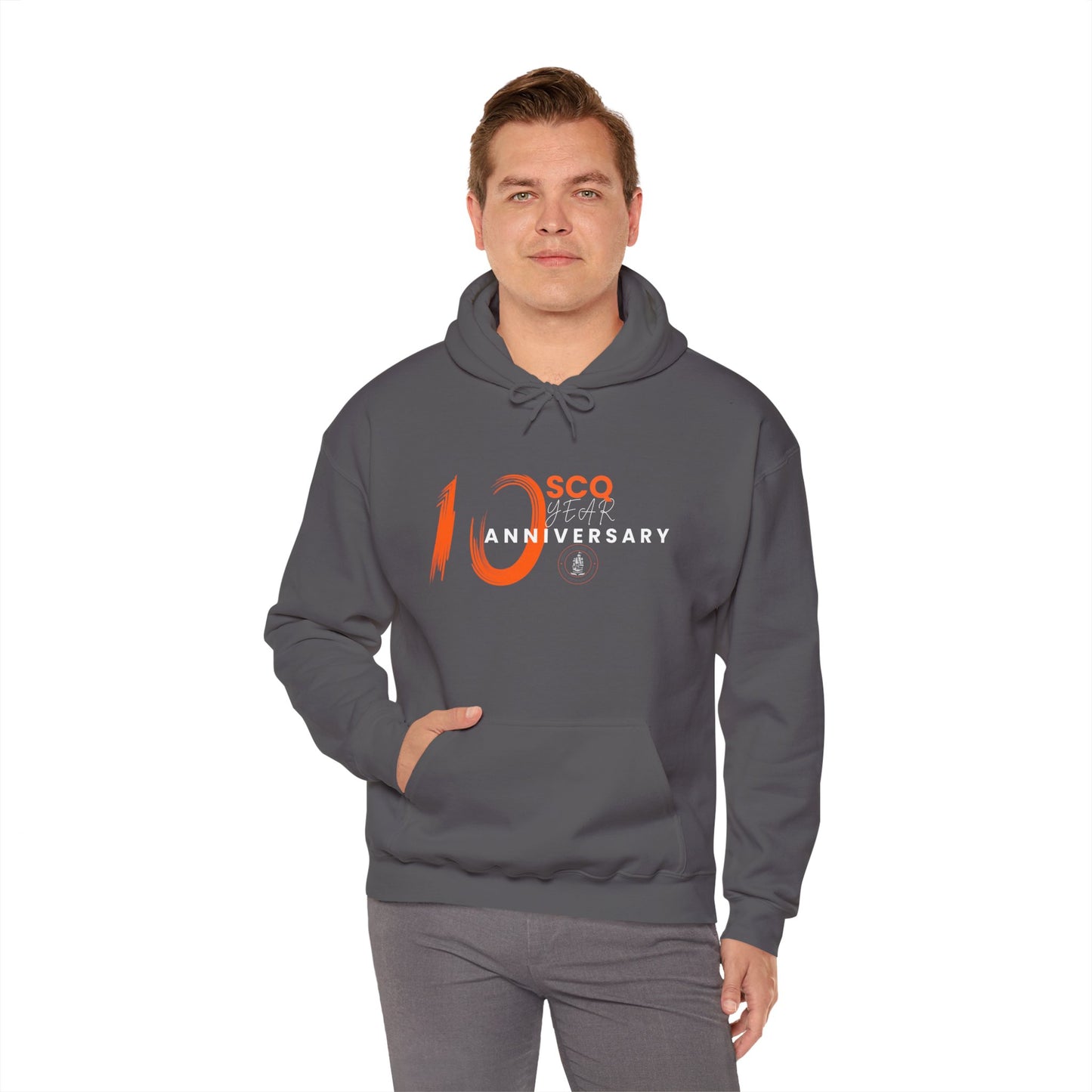 SCQ 10th Anniversary Unisex Hooded Sweatshirt - Light Letters