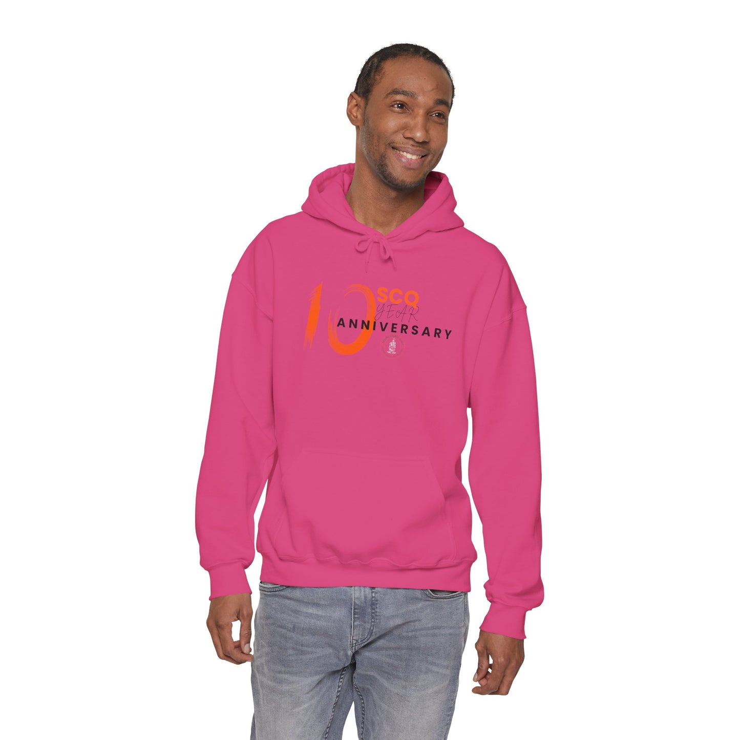 SCQ 10th Anniversary Unisex Hooded Sweatshirt - dark print