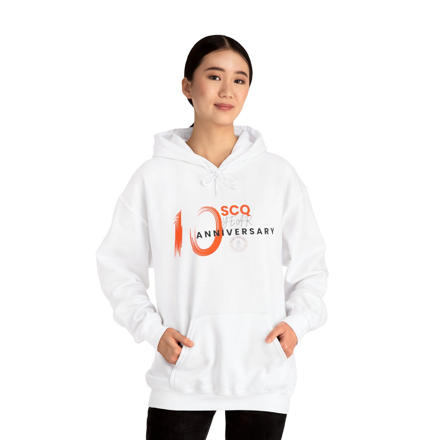 SCQ 10th Anniversary Unisex Hooded Sweatshirt - dark print