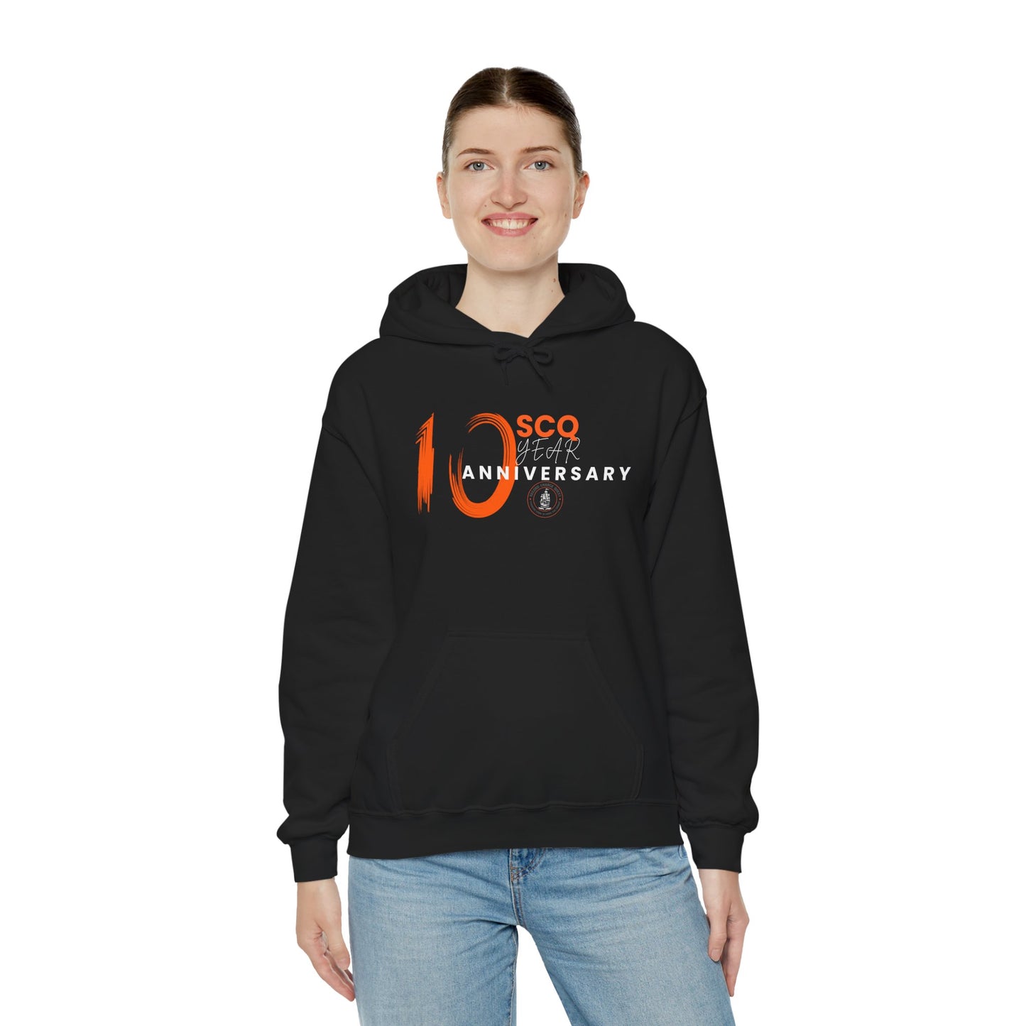 SCQ 10th Anniversary Unisex Hooded Sweatshirt - Light Letters