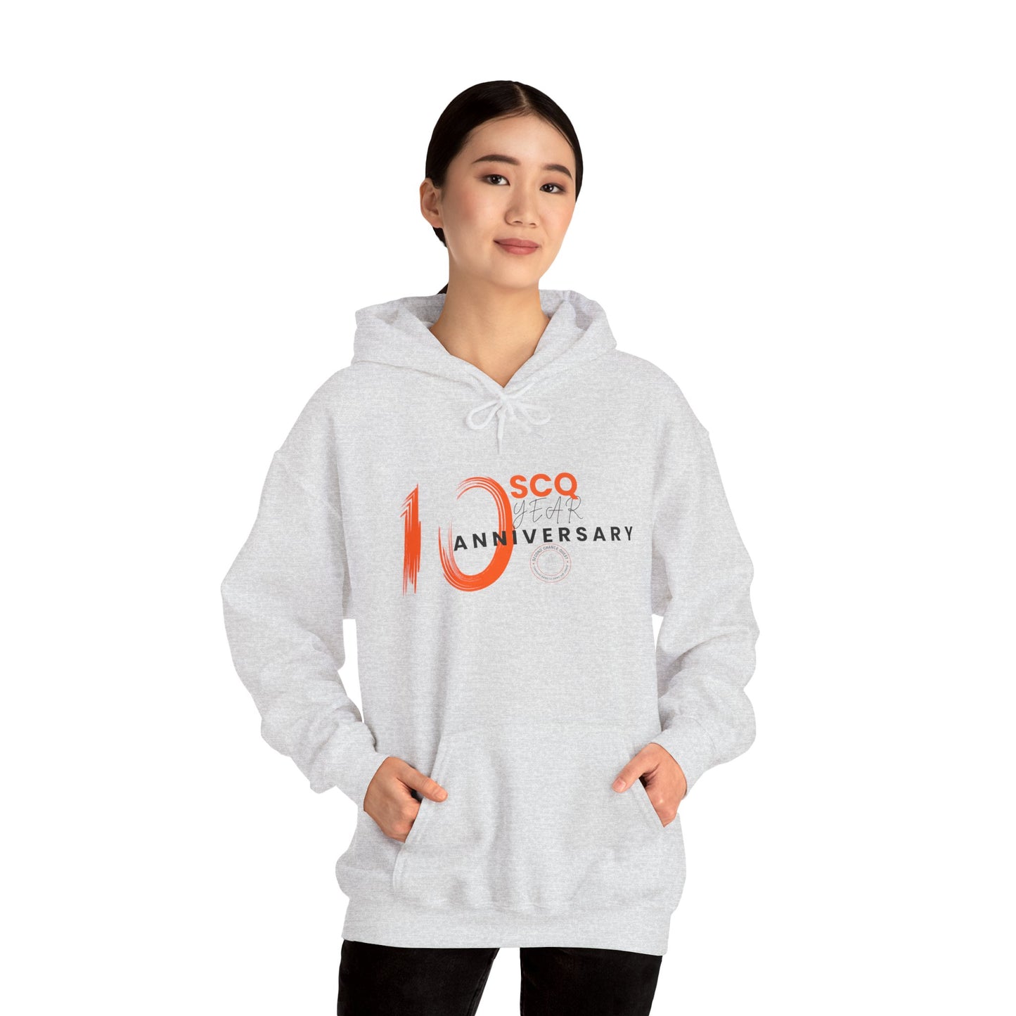 SCQ 10th Anniversary Unisex Hooded Sweatshirt - dark print