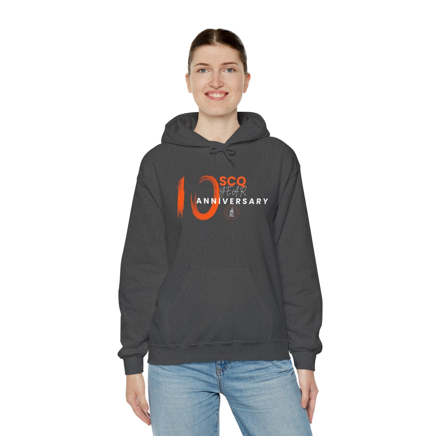 SCQ 10th Anniversary Unisex Hooded Sweatshirt - Light Letters