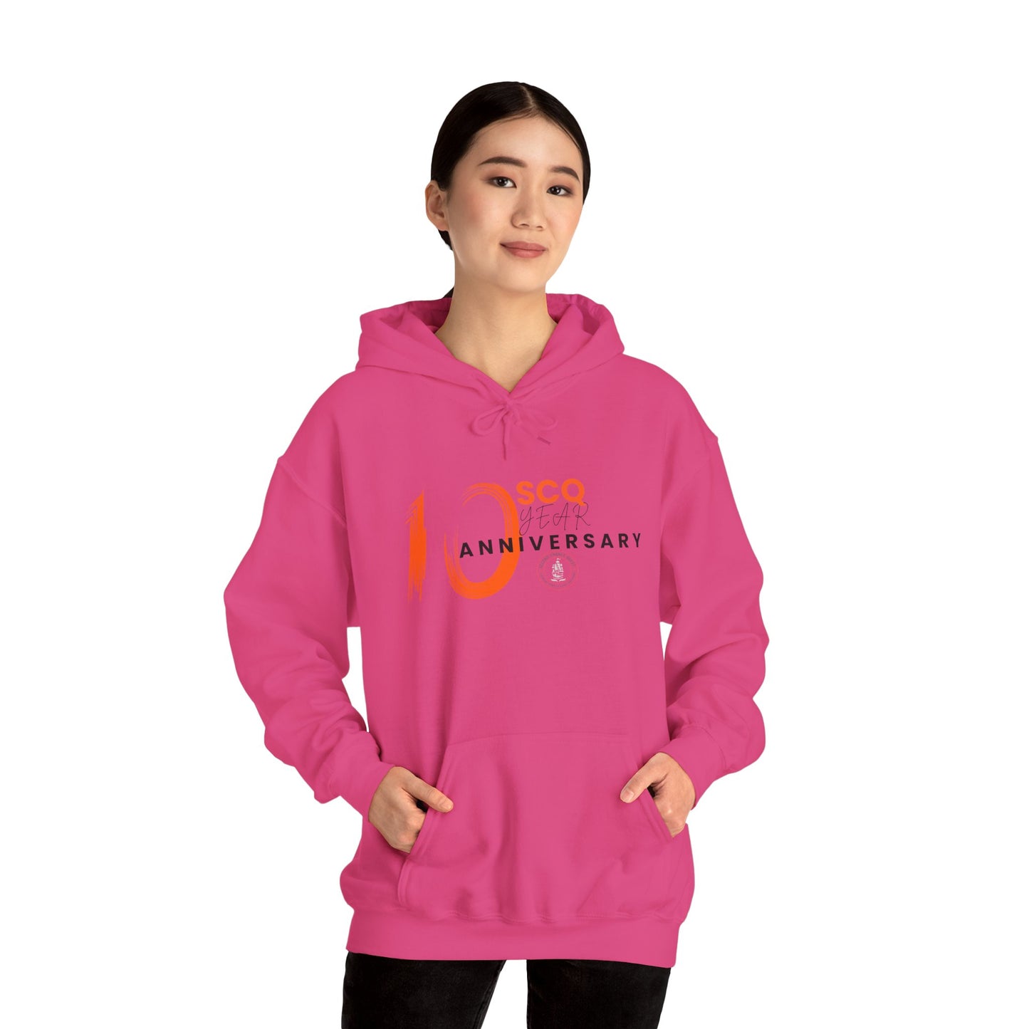 SCQ 10th Anniversary Unisex Hooded Sweatshirt - dark print