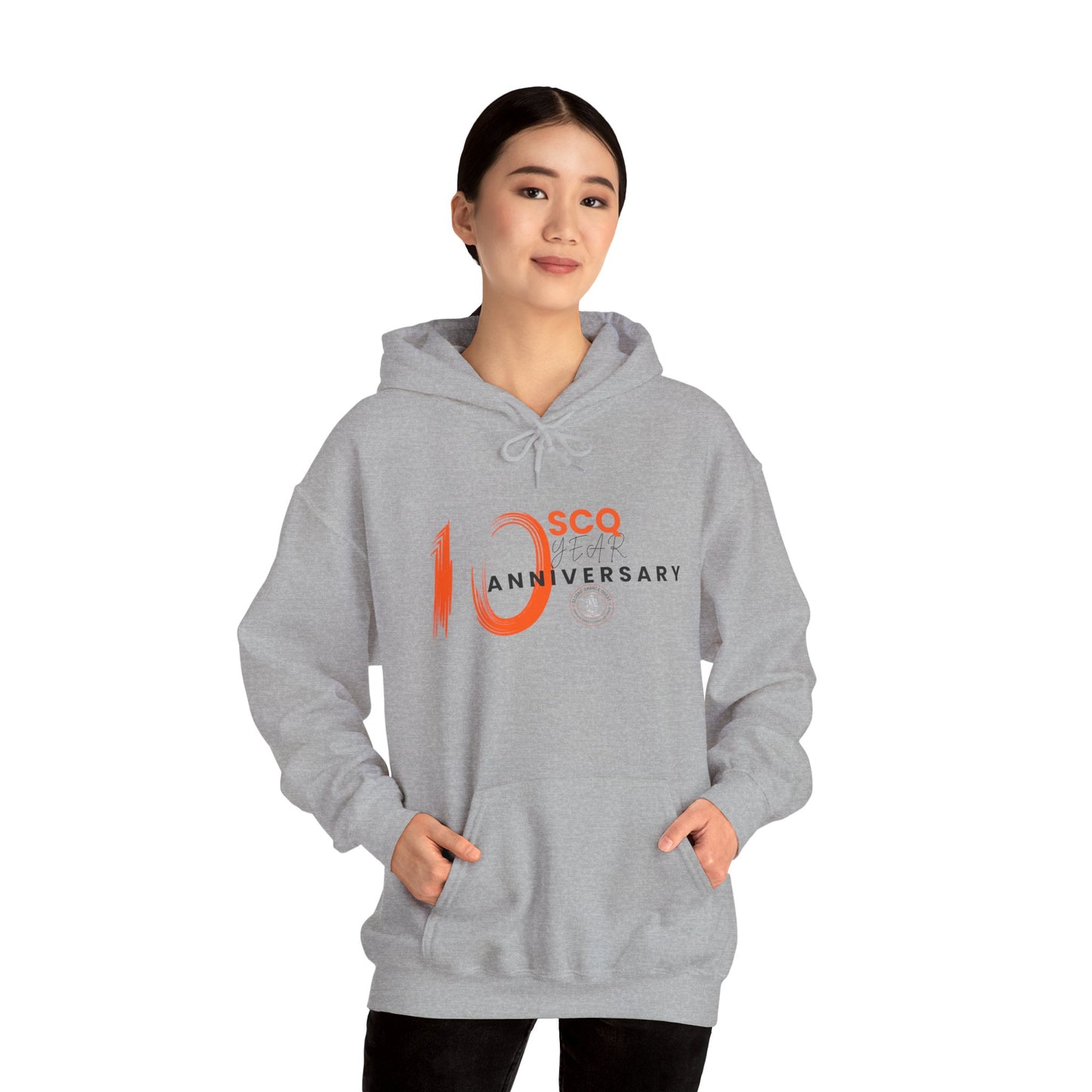 SCQ 10th Anniversary Unisex Hooded Sweatshirt - dark print