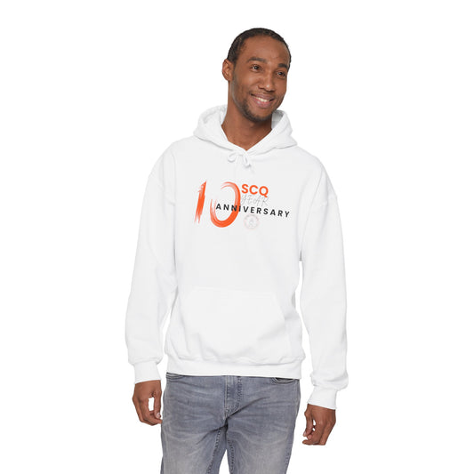 SCQ 10th Anniversary Unisex Hooded Sweatshirt - dark print