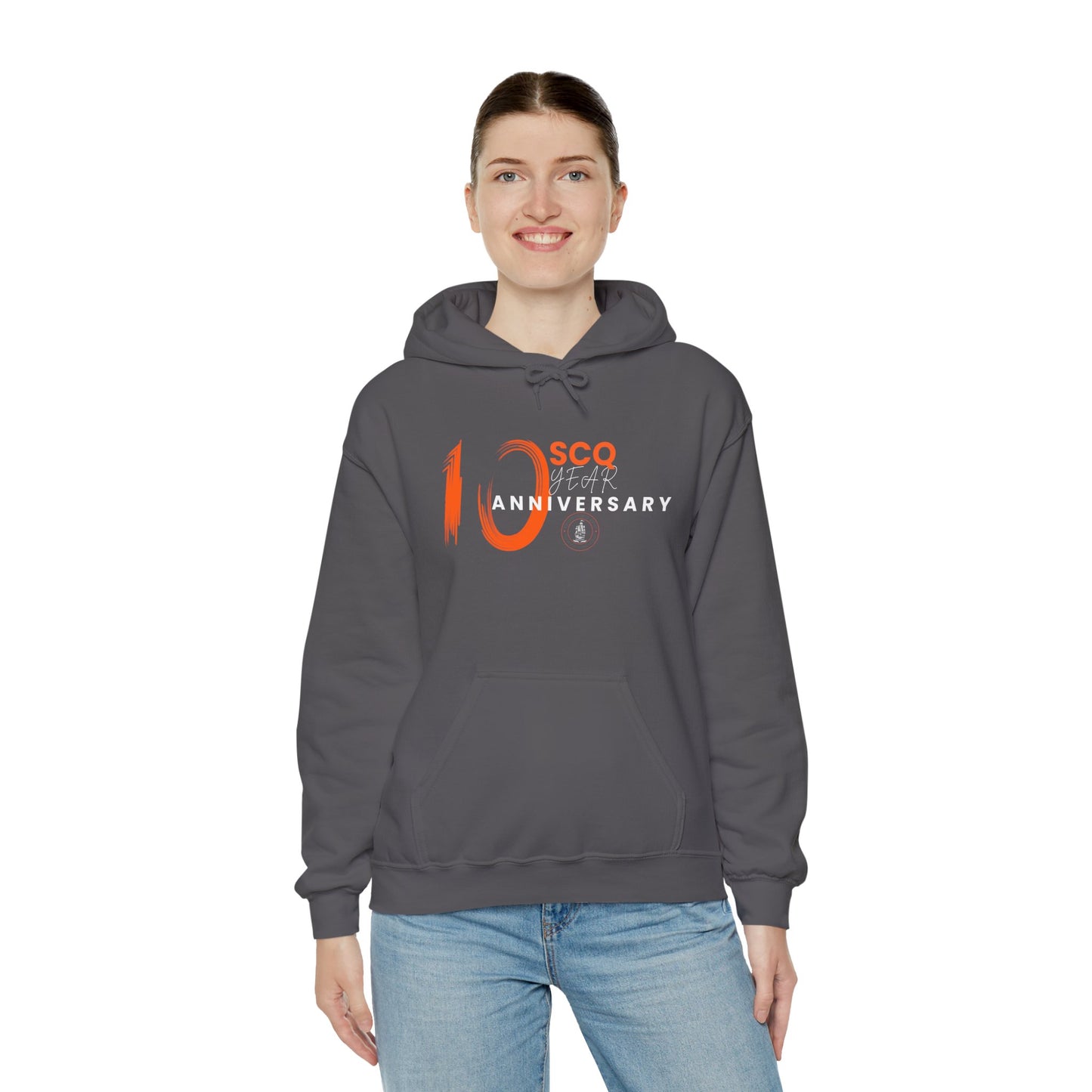 SCQ 10th Anniversary Unisex Hooded Sweatshirt - Light Letters